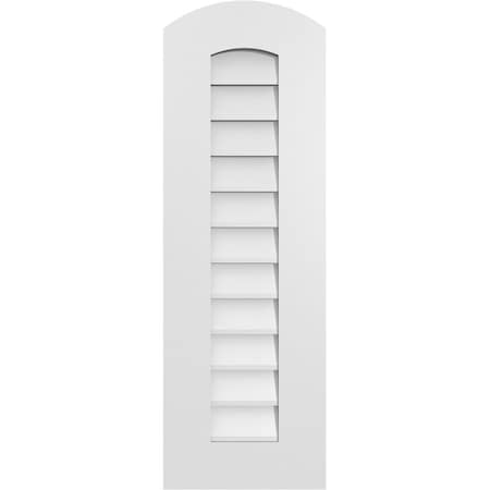 Ekena Millwork Arch Top Surface Mount PVC Gable Vent: Functional, w/ 3-1/2"W x 1"P Standard Frame, 12"W x 36"H GVPAR12X3601SF